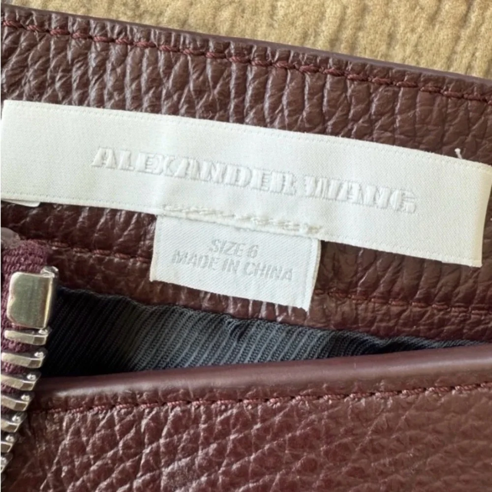 Alexander Wang Calf Leather Mini Skirt Sz 6 - Picture 3 of 5